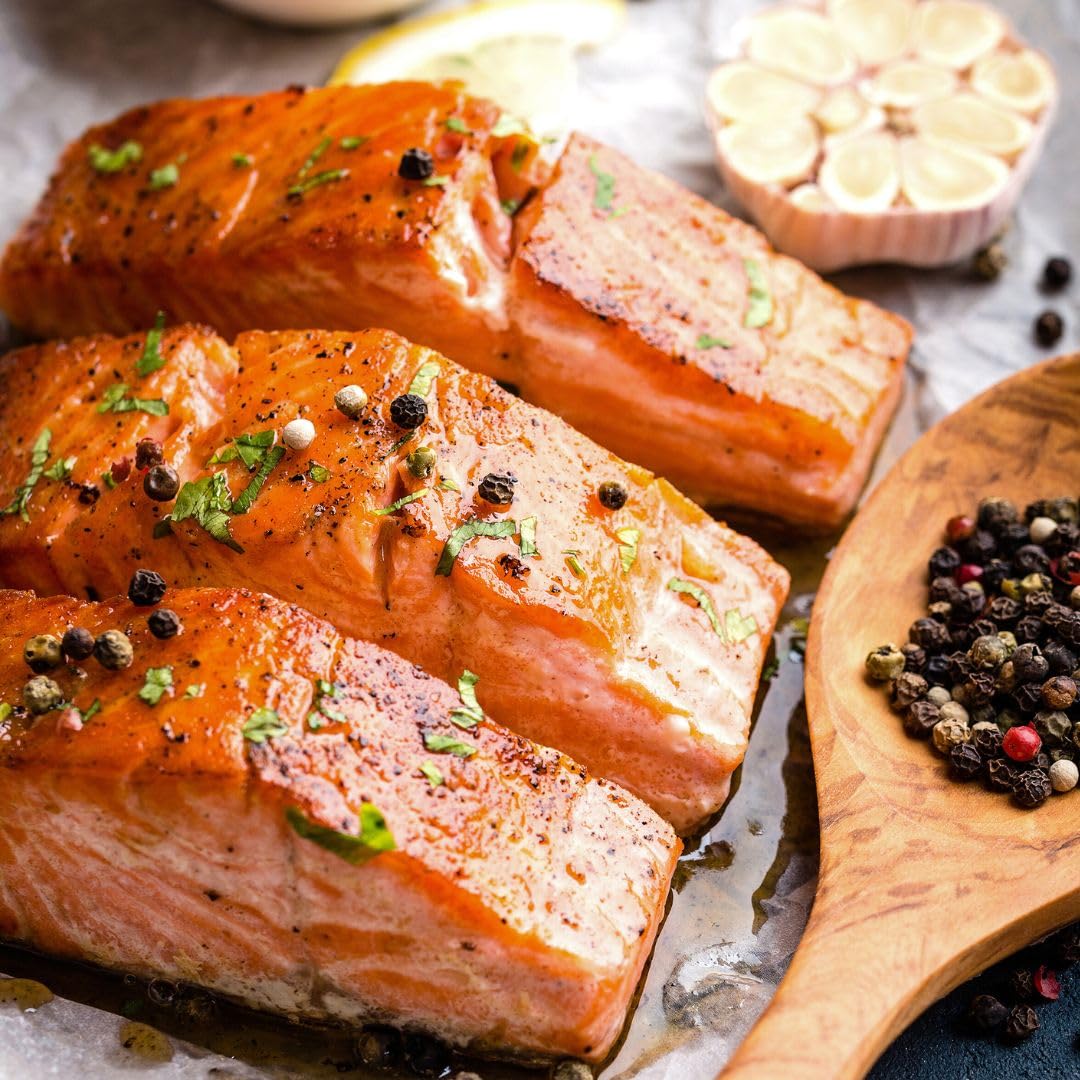 ⭐Premium Sashimi‑Grade Ora King Salmon 8×8oz, High‑Protein Frozen Seafood
