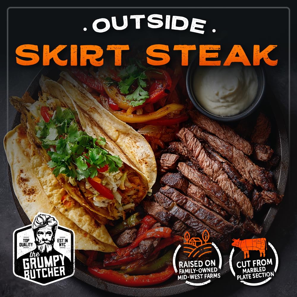 🔥Premium Wagyu Skirt Steak, 1.5‑lb Single Pack, Thin‑Cut Outside Skirt Beef
