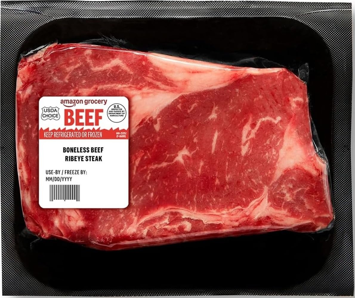 🔥USDA Choice‑Grade Boneless Ribeye Beef Steak, 3 Lbs Total Weight, Fresh Raw Beef