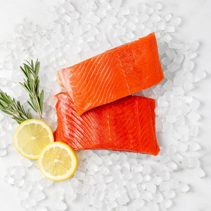 Wild‑Caught Frozen Red Sockeye Salmon Fillets, 6‑Pack 6oz Premium Alaskan Seafood