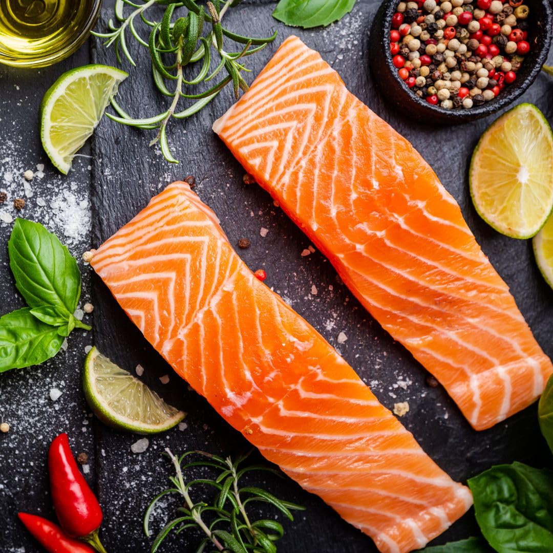 ⭐Premium Sashimi‑Grade Ora King Salmon 8×8oz, High‑Protein Frozen Seafood