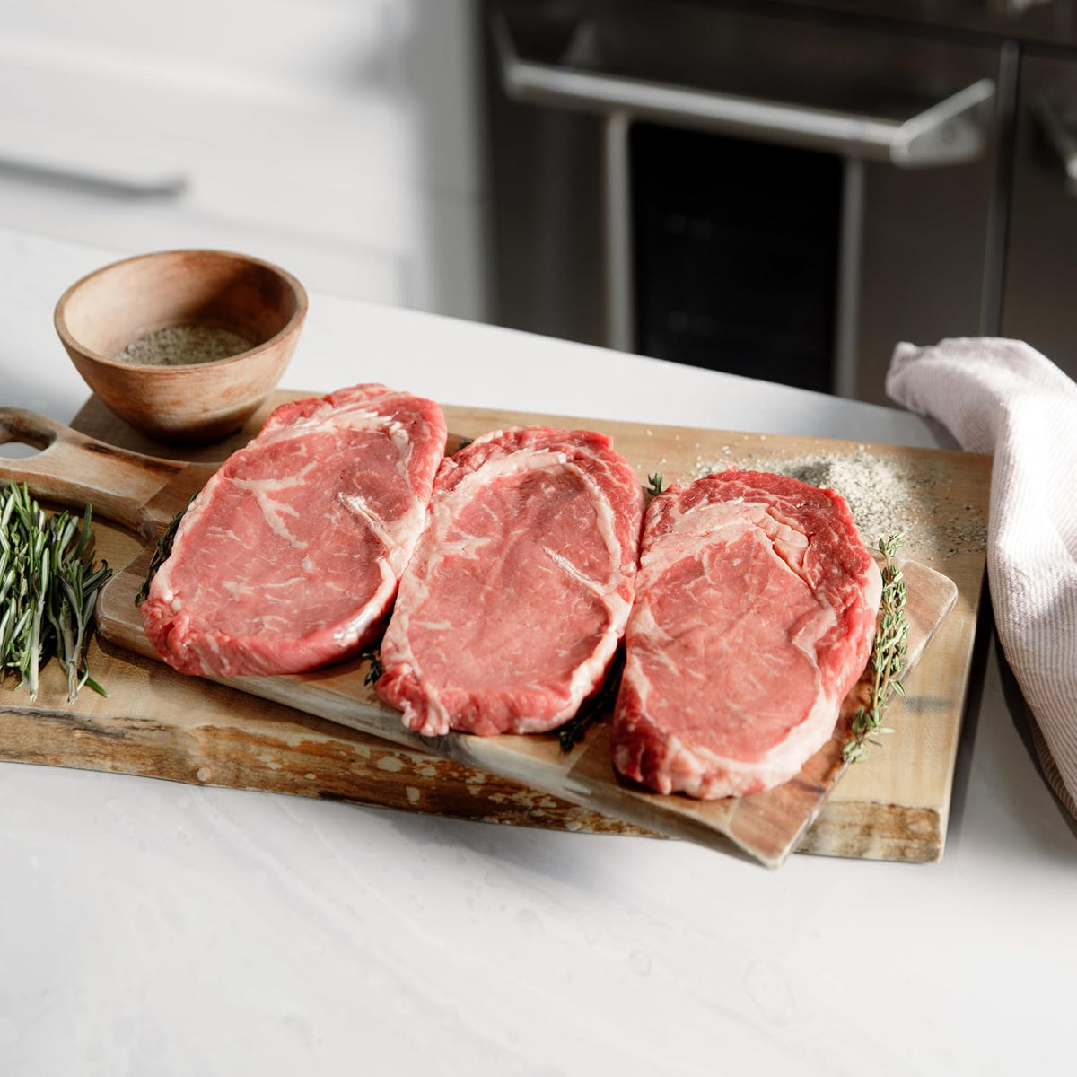 ✨Black Angus Boneless Ribeye Steaks, 16‑Pack 9oz Steaks, 9 Lbs Total Premium Beef