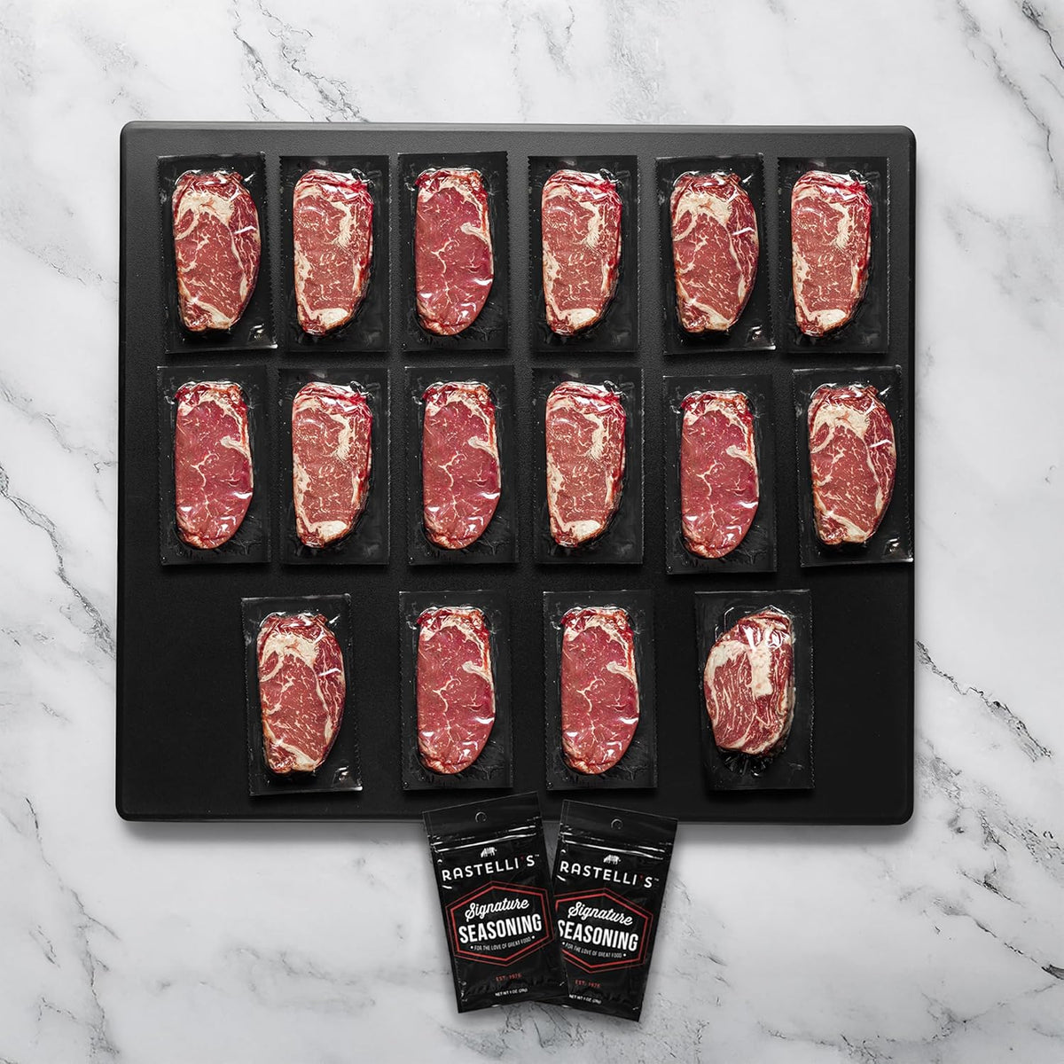 ✨Black Angus Boneless Ribeye Steaks, 16‑Pack 9oz Steaks, 9 Lbs Total Premium Beef
