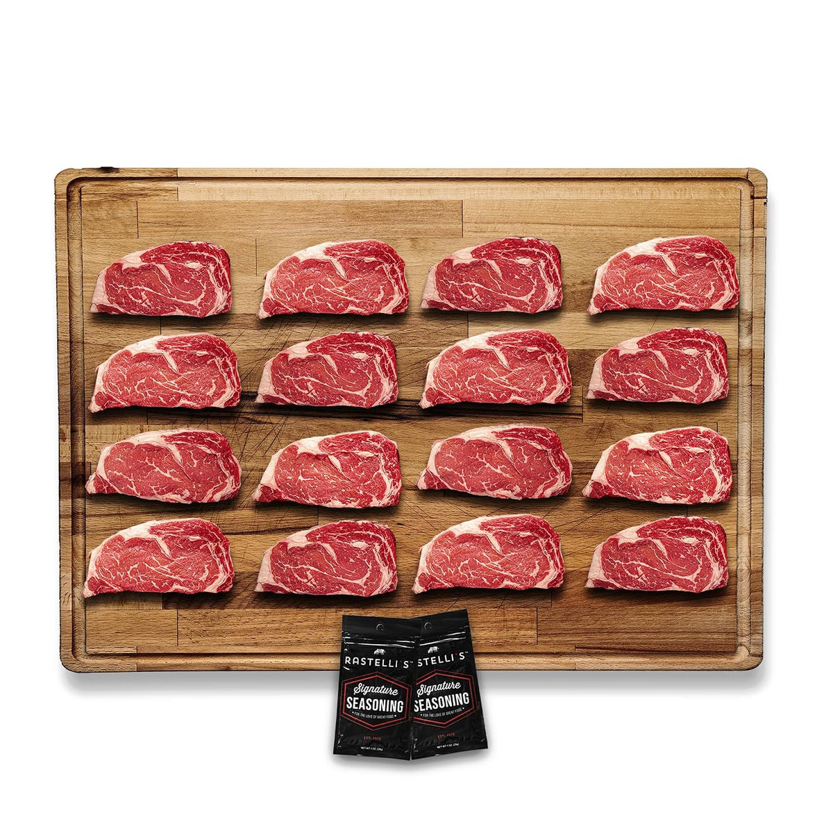 ✨Black Angus Boneless Ribeye Steaks, 16‑Pack 9oz Steaks, 9 Lbs Total Premium Beef